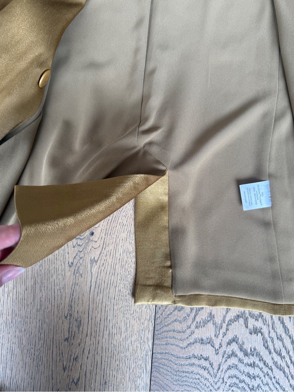 SHONA JOY Giorgia Double Breasted Blazer | Metallic Gold | Size US 4 / AU 8 - Picture 9 of 14